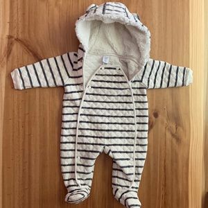 Nordstrom striped Bunting suit 6 mos